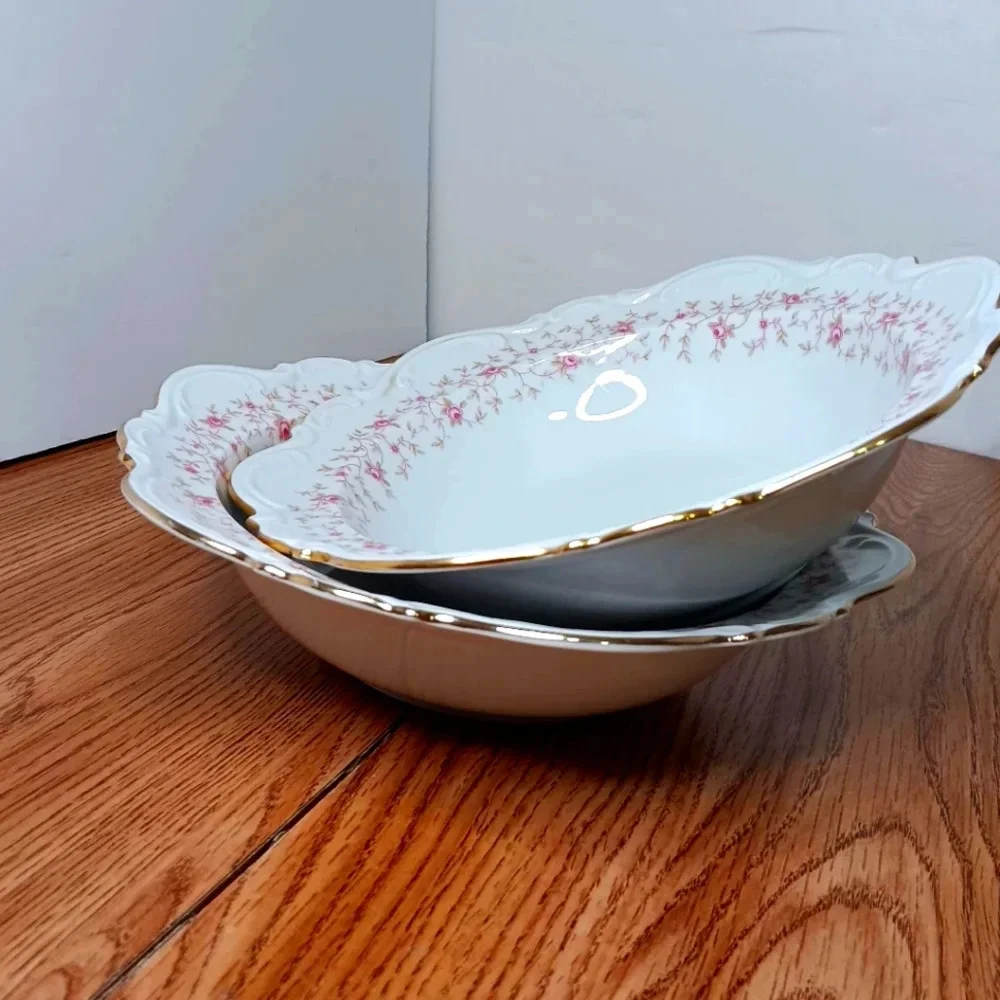 2 Mitterteich Bavaria deep plates, made in Germany.